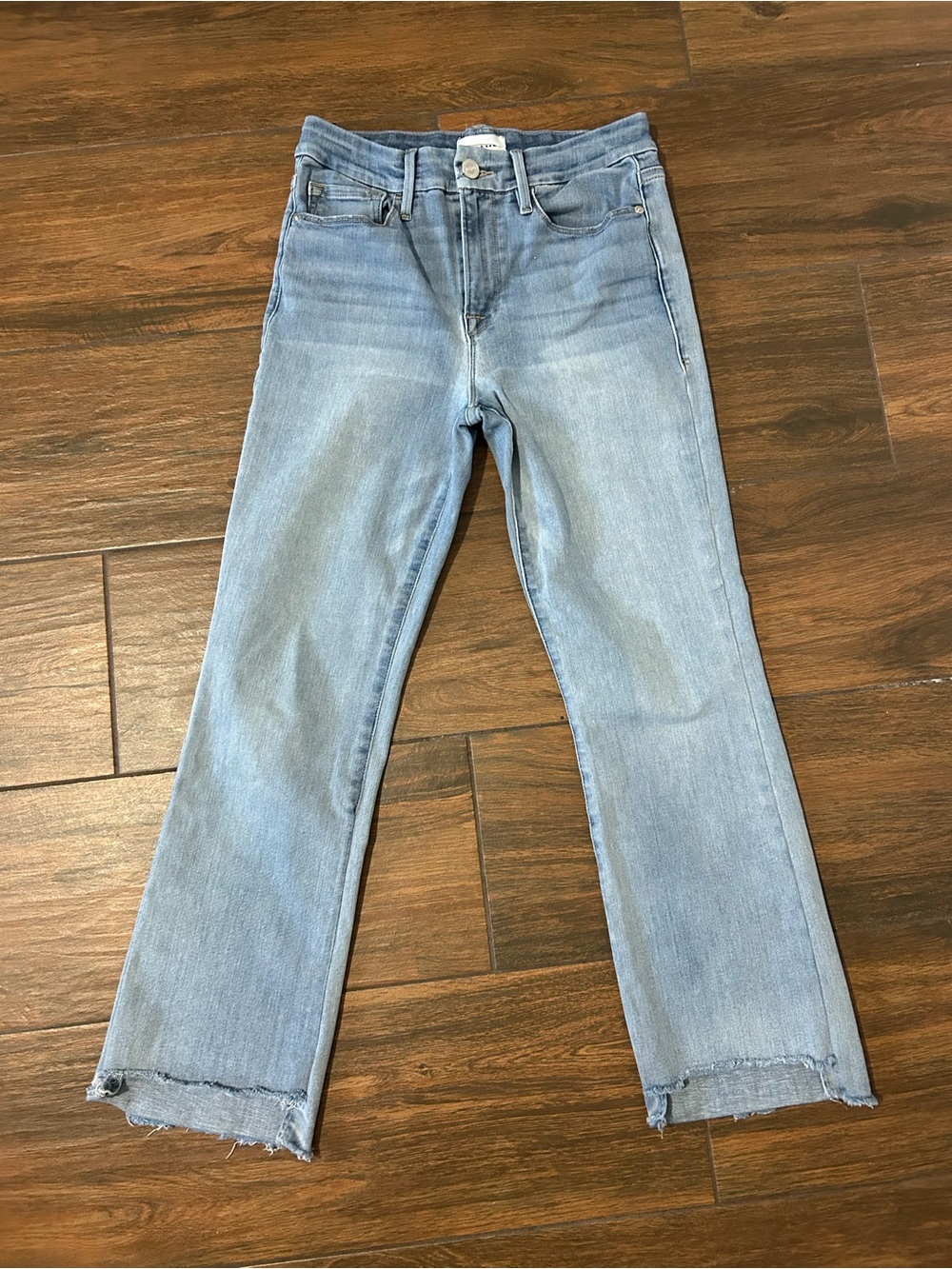 FRAME Le Crop Mini Boot Jeans in Light Blue 27